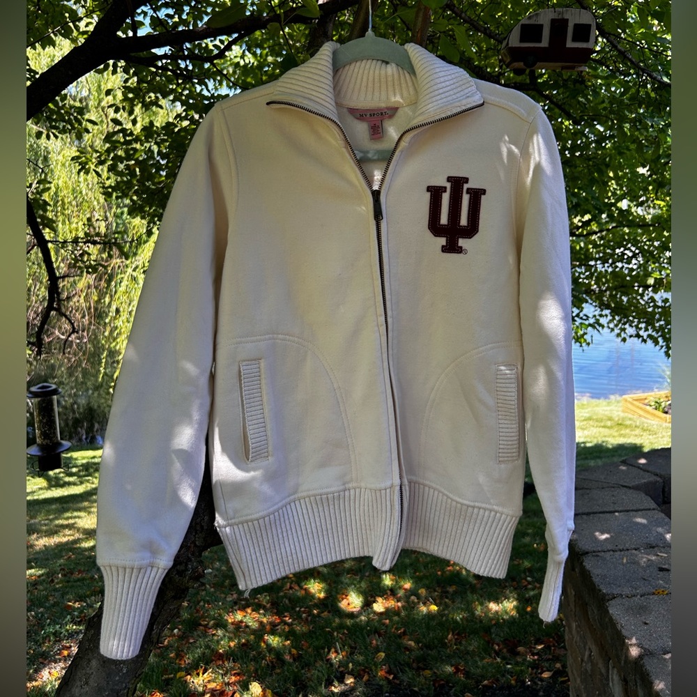 HOOSIERS! Zip up vintage sweater